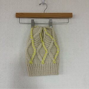 Mossimo Supply & Co Cream and Yellow Knit Beanie OS Women